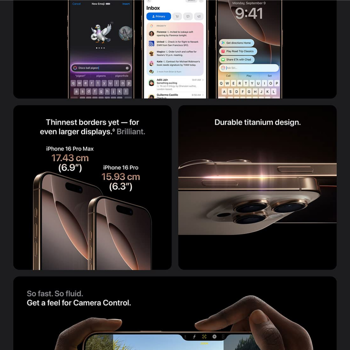 Apple iPhone 16 Pro Refurbished (Black Titanium, 256 GB)